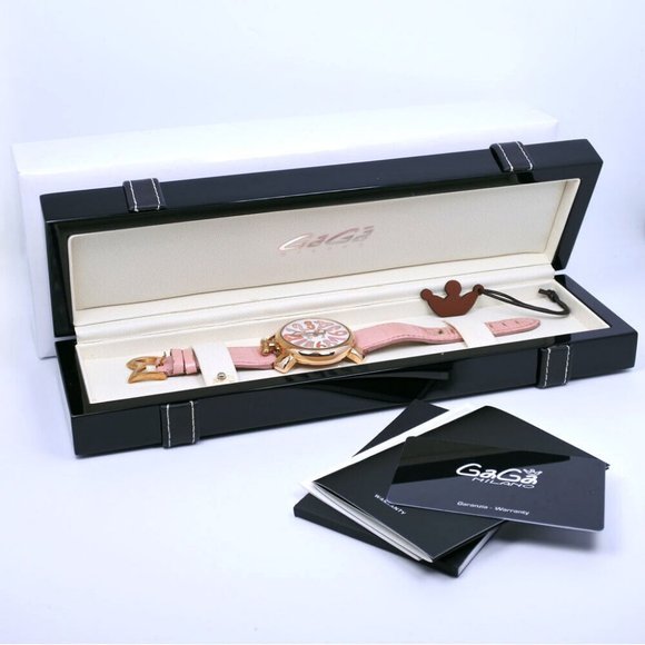 Gaga Milano .WH.KALA Manure 40 Watches pink/gold Stainless Stee main image 5
